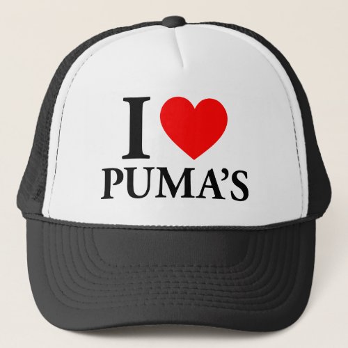 I Love Pumas Trucker Hat