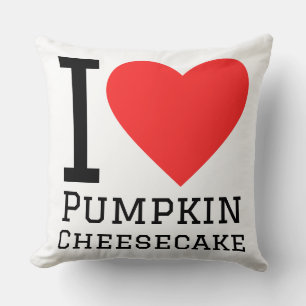 I love pumpkin cheesecake throw pillow