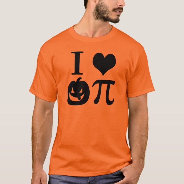 I Love Pumpkin Pi T-Shirt (Front)