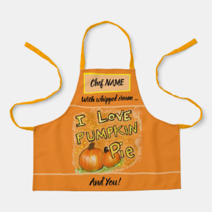 I Love Pumpkin Pie Graphic Apron