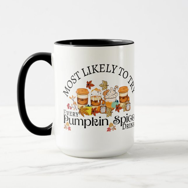 I Love Pumpkin Spice Drinks Mug (Left)