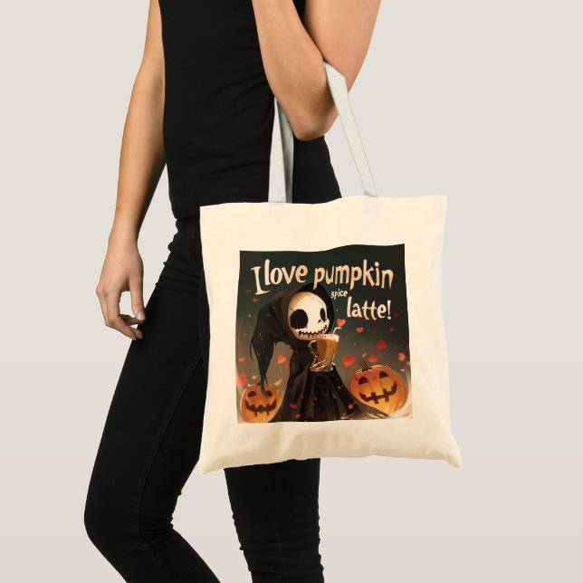 I love Pumpkin Spice Latte Digital Art Tote Bag (Front (Product))
