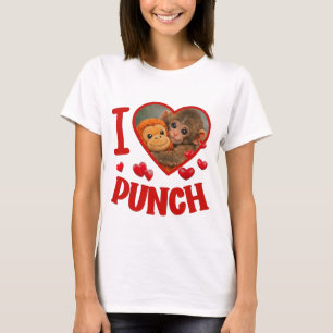I Love Punch Cute Baby Monkey Punch, cute baby mon T-Shirt