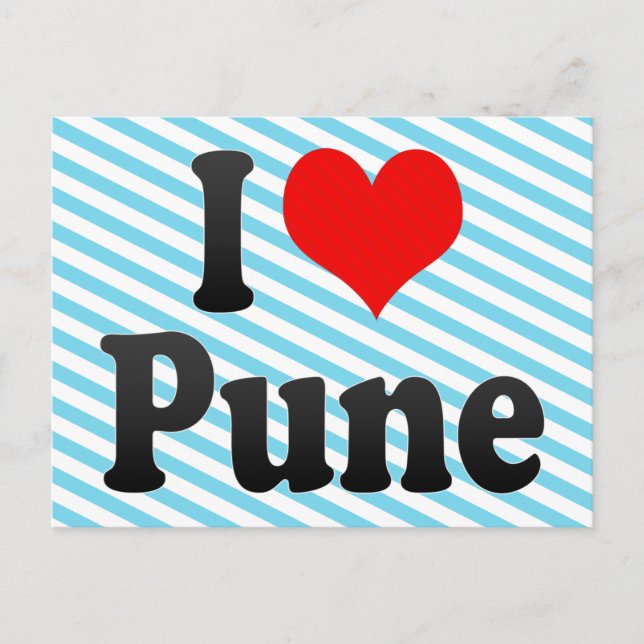 I Love Pune, India Postcard (Front)
