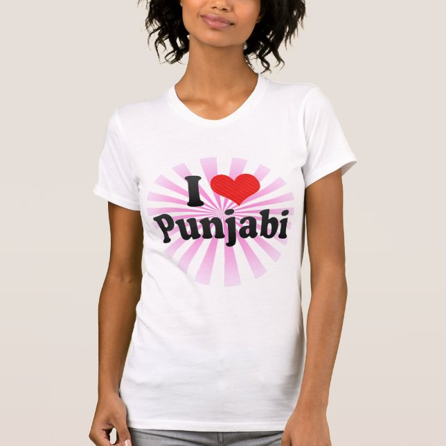 I Love Punjabi T-Shirt (Front)