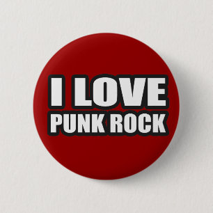 I LOVE PUNK ROCK for punk girls an guys Button