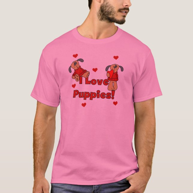 I Love Puppies Tshirts and Gifts (Front)