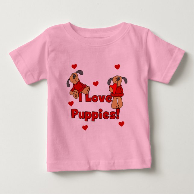I Love Puppies Tshirts and Gifts (Front)