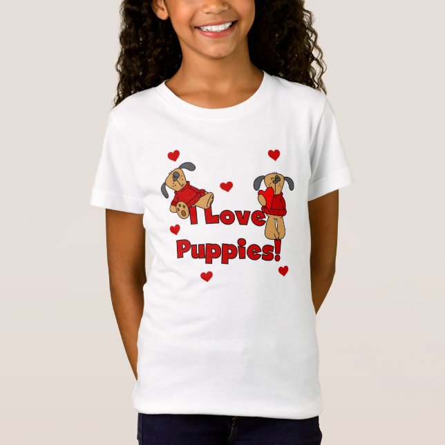 I Love Puppies Tshirts and Gifts (Front)
