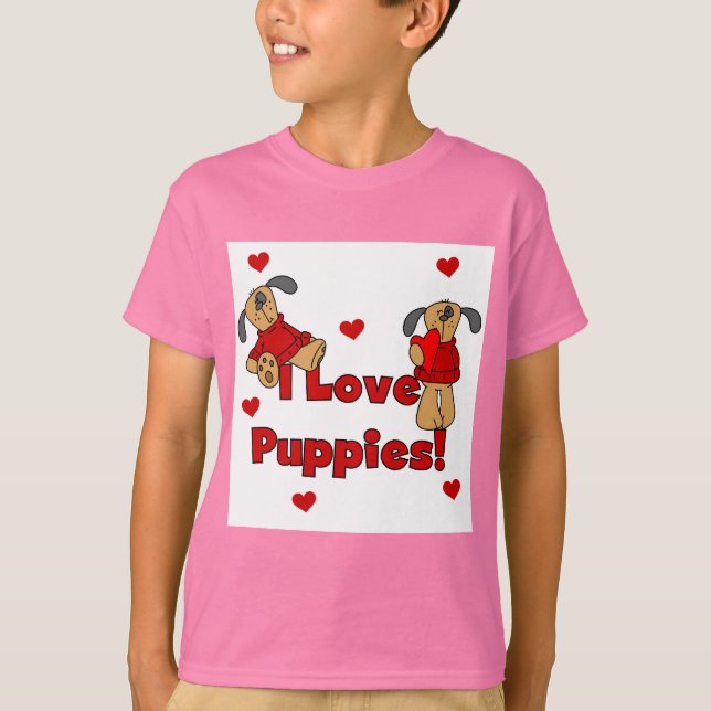 I Love Puppies Tshirts and Gifts (Front)