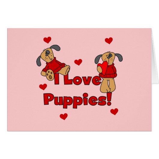 I Love Puppies Tshirts and Gifts (Front Horizontal)