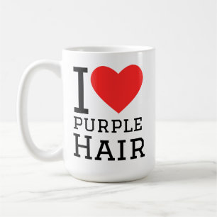 I love purple hair coffee mug
