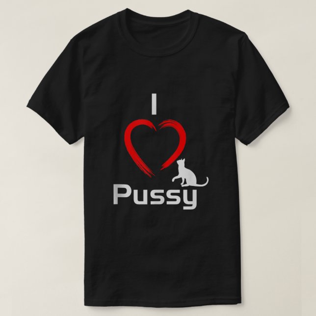 I Love Pussy Funny hilarious Cat Tank Top6274 (Design Front)