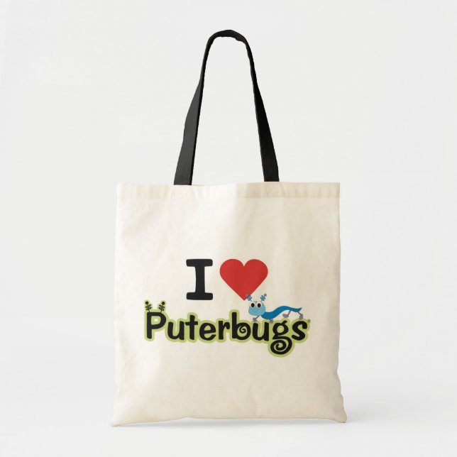 I LOVE Puterbugs Tote! Tote Bag (Front)