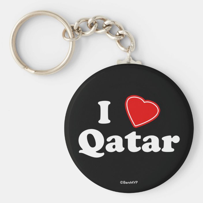 I Love Qatar Keychain