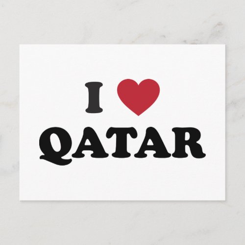 I Love Qatar Postcard