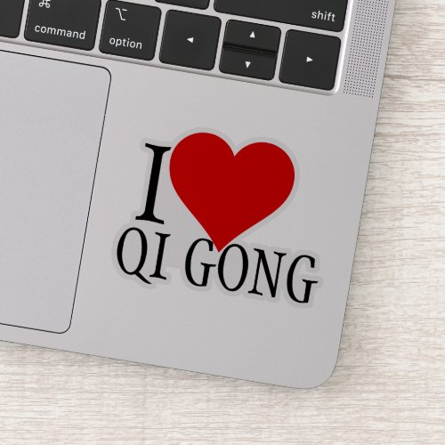 I Love Qi Gong Text Template Sticker