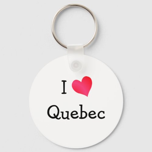 I Love Quebec Keychain