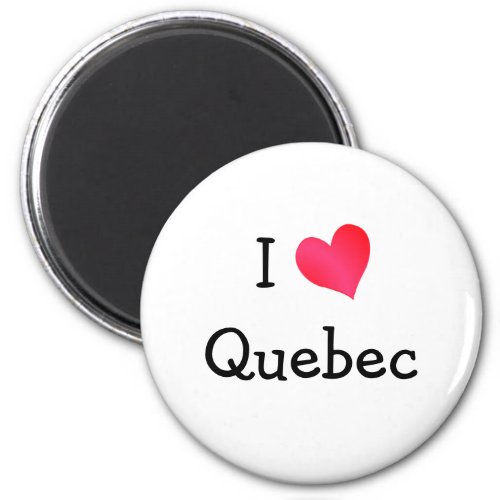 I Love Quebec Magnet