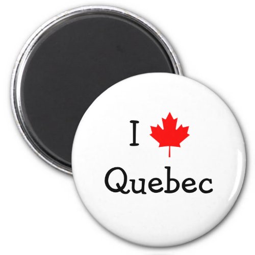 I Love Quebec Magnet