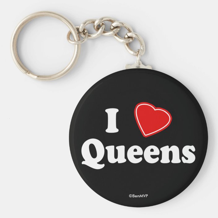 I Love Queens Keychain