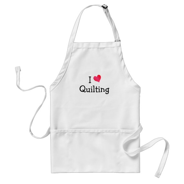 I Love Quilting Adult Apron (Front)