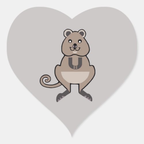 I love QUOKKAS _ Wildlife _ Marsupial Heart Sticker