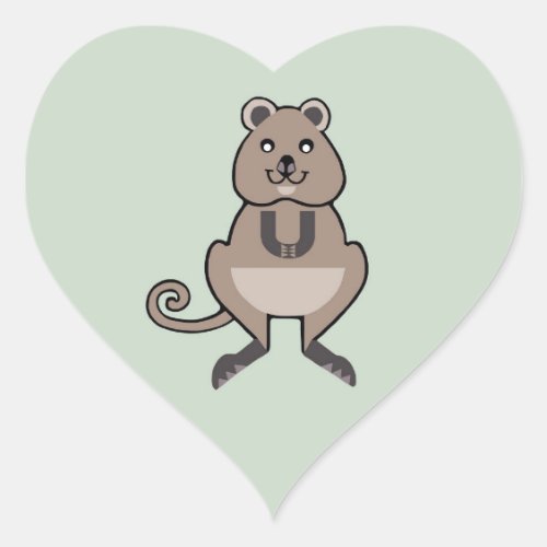 I love QUOKKAS _ Wildlife _ Marsupial _ Heart Sticker