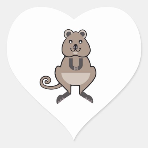 I love QUOKKAS _ Wildlife _ Marsupial _ Nature Heart Sticker