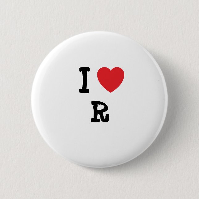 I love R&B heart custom personalized Pinback Button (Front)