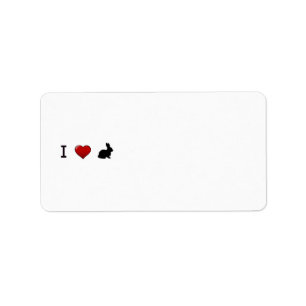 "I Love Rabbits" Address Labels