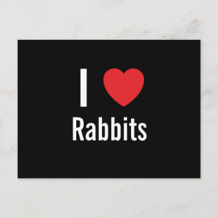 I love Rabbits Postcard