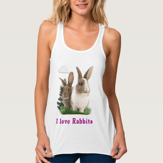 I love Rabbitts Tank Top (Front)
