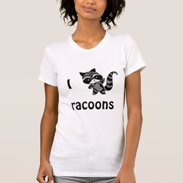 I love raccoon T-shirt (Front)