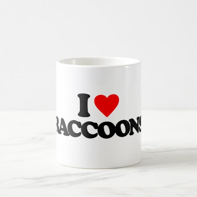 I LOVE RACCOONS COFFEE MUG (Center)