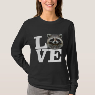 I Love Raccoons Funny Raccoon Love Gift Cute Racoo T-Shirt