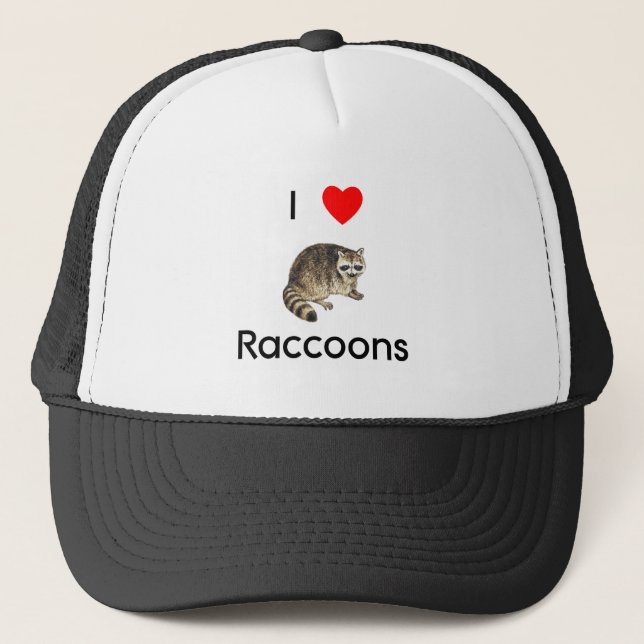 I love raccoons Hat (Front)