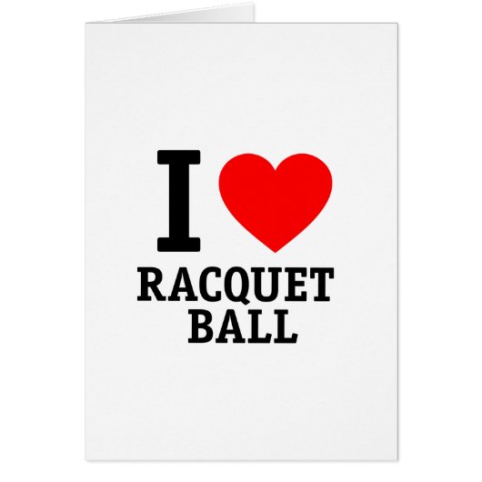I Love Racquet Ball Cards (Front)