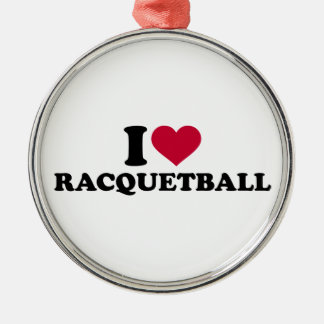I love Racquetball Metal Ornament