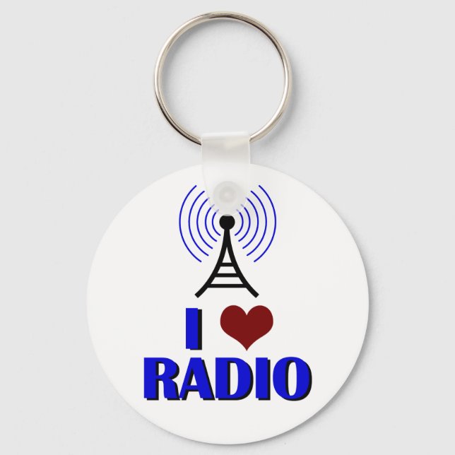 I Love Radio Keychain (Front)