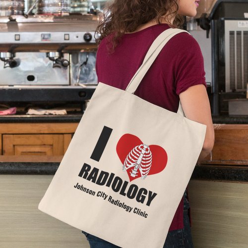 I Love Radiology Cool Custom Radiologist Clinic Tote Bag