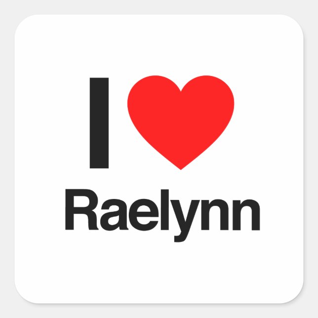 i love raelynn square sticker (Front)