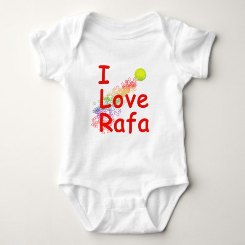 I Love Rafa Tennis Design Baby Bodysuit