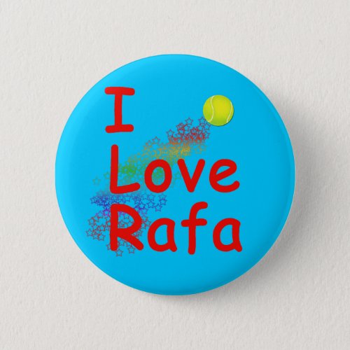 I Love Rafa Tennis Design Pinback Button