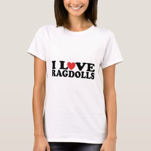 I Love Ragdoll Cats T_Shirt