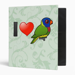 I Love Rainbow Lorikeets Avery Signature Binder 8.5x11