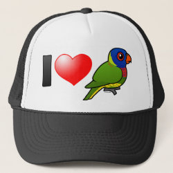 I Love Rainbow Lorikeets Trucker Hat