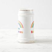 I Love Rainbows Gay Gift Beer Stein (Center)