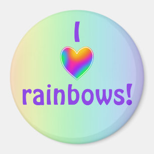 I Love Rainbows Magnet