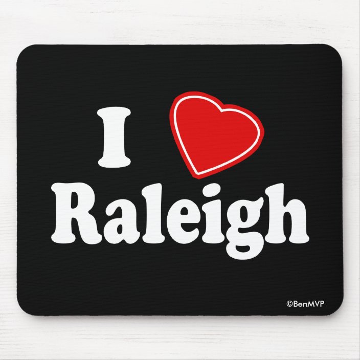 I Love Raleigh Mousepad